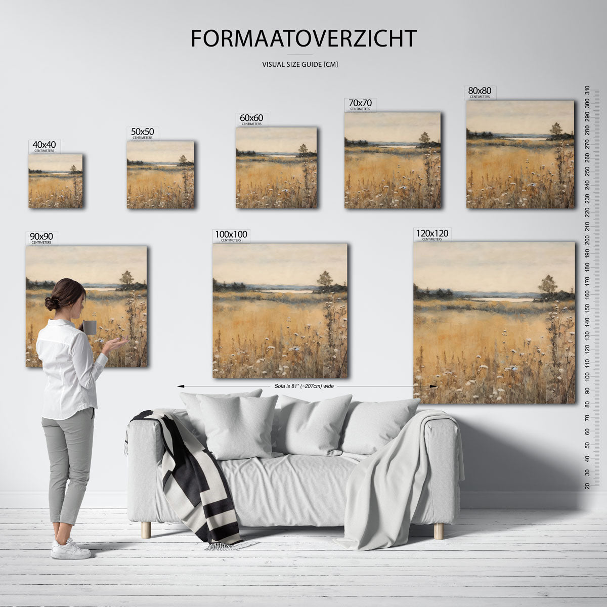 Landschap met bloemen Poster