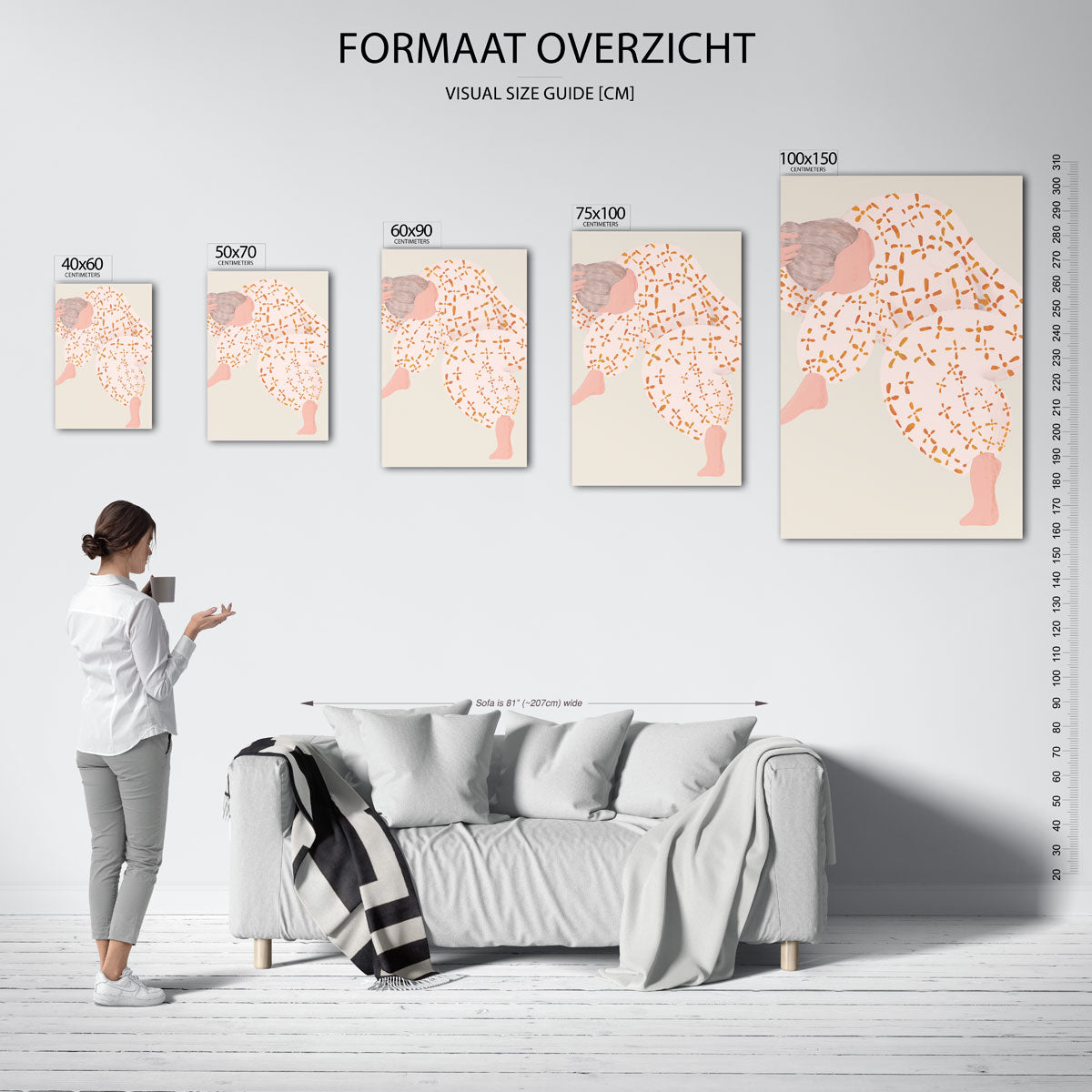 Dynamische vormen Kunstwerk