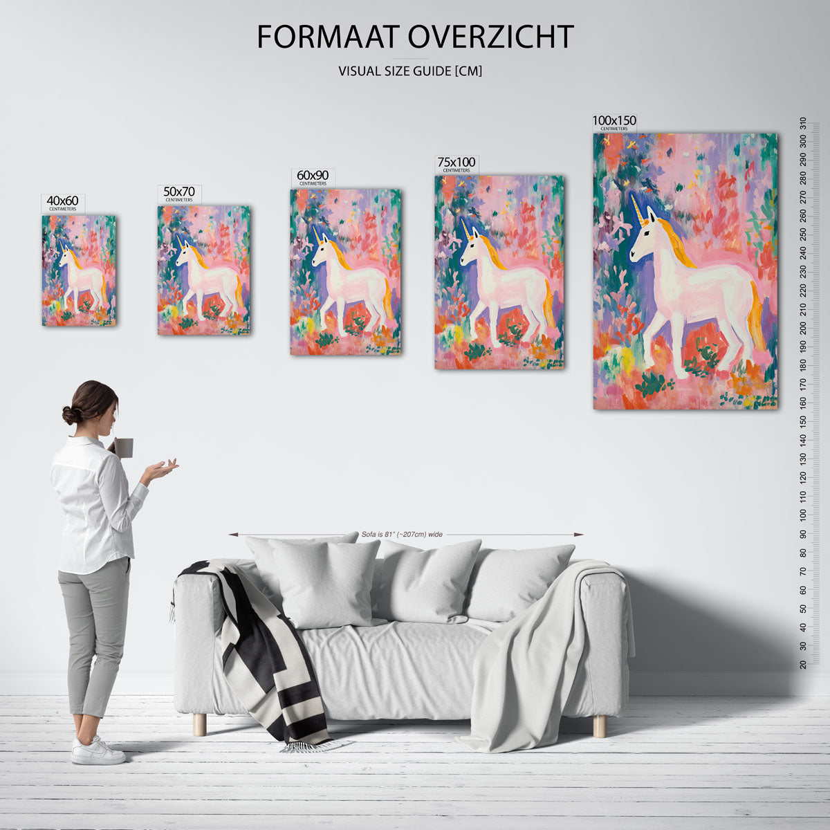 Dromerige eenhoorn Kunstwerk