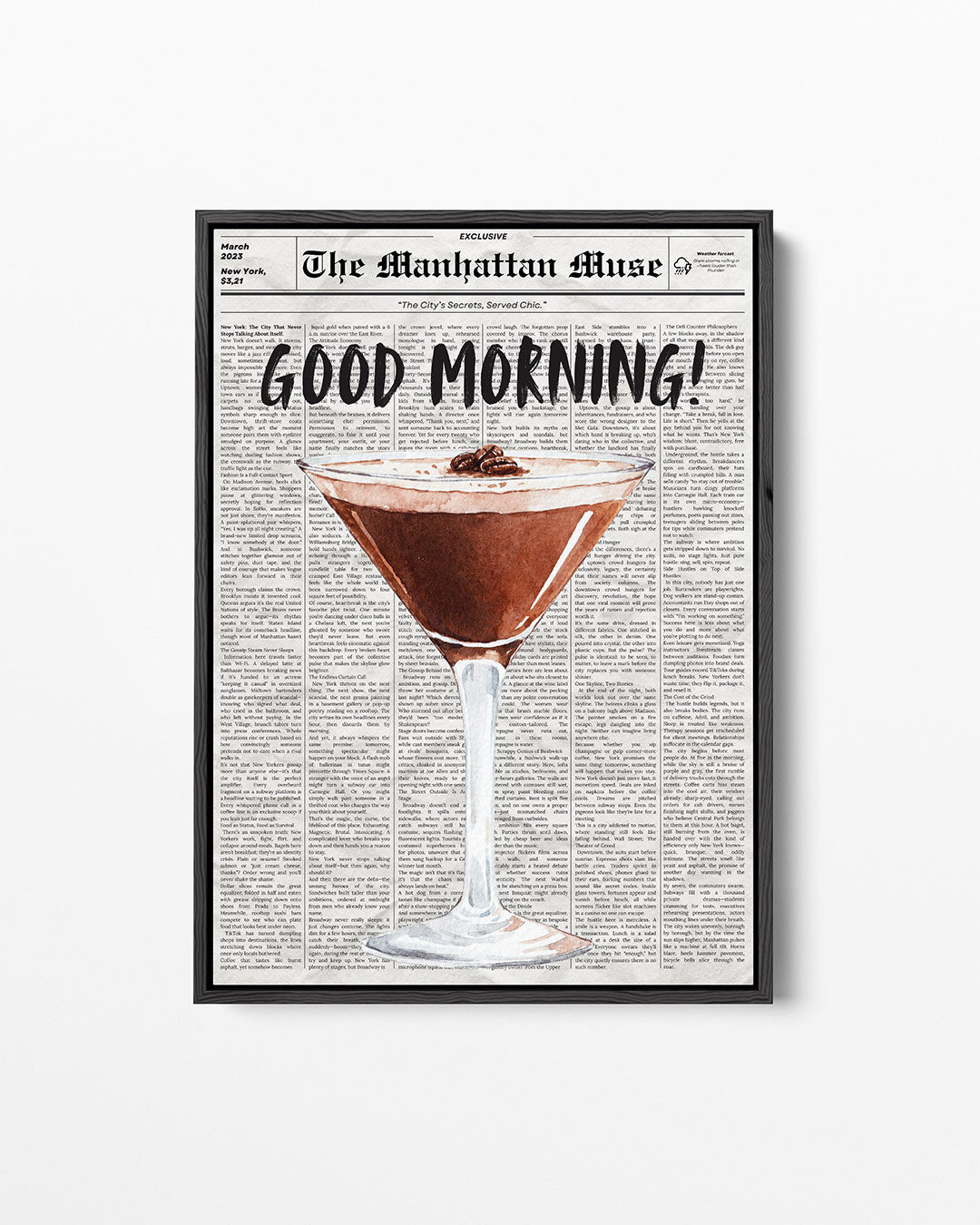 Cocktail illustratie Kunstwerk