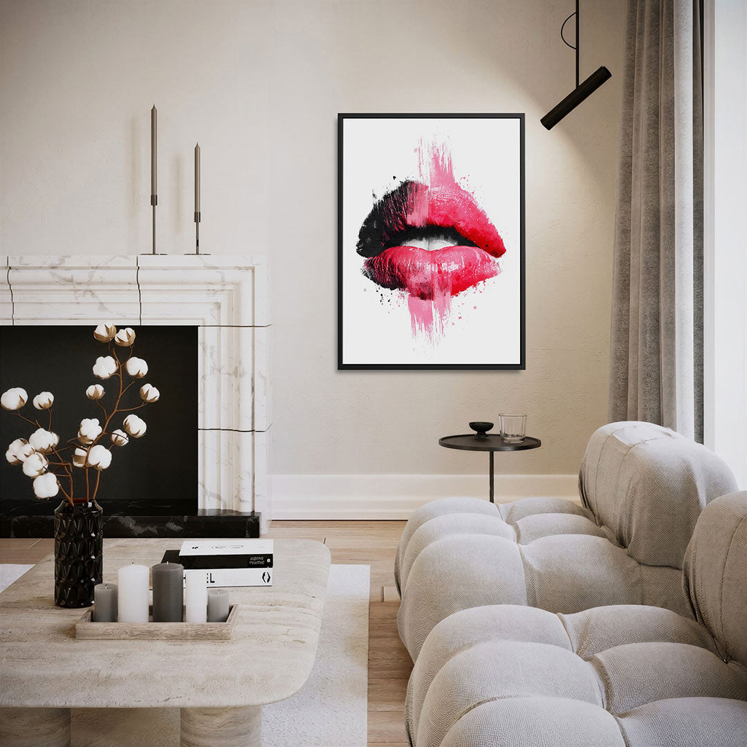 Expressieve lippen Kunstwerk