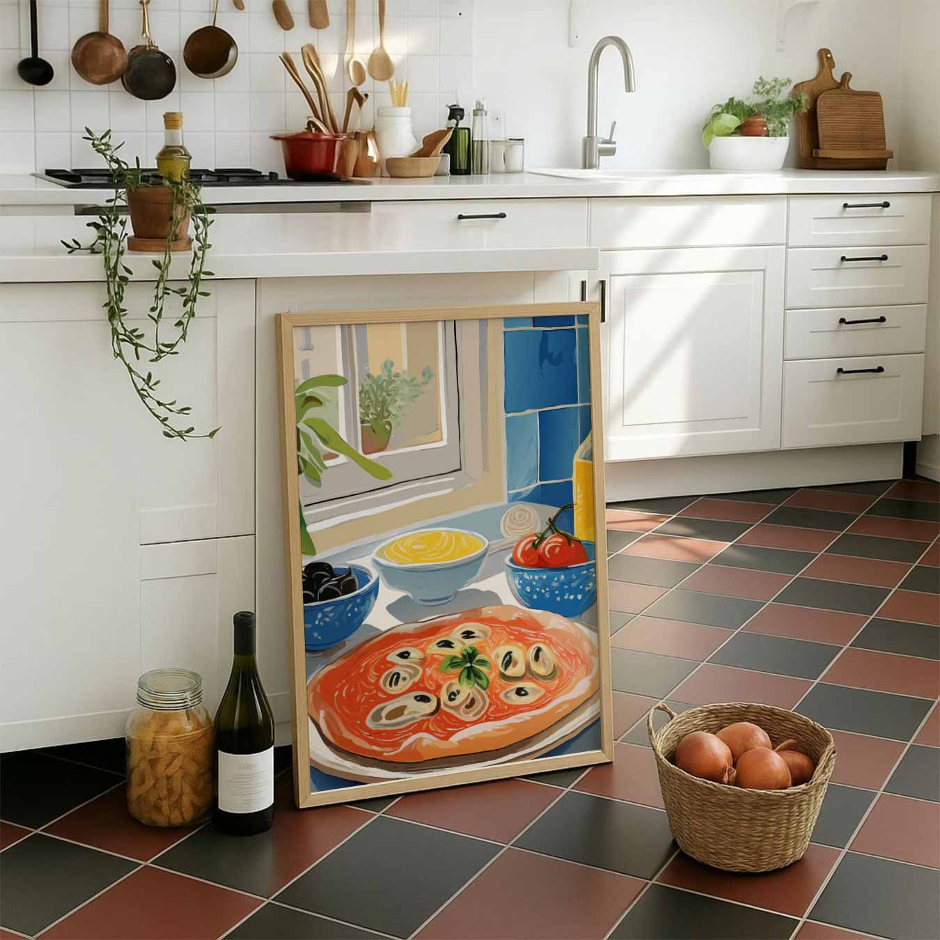 Keukenplezier in de Italiaans Stijl Poster-WallArtistic