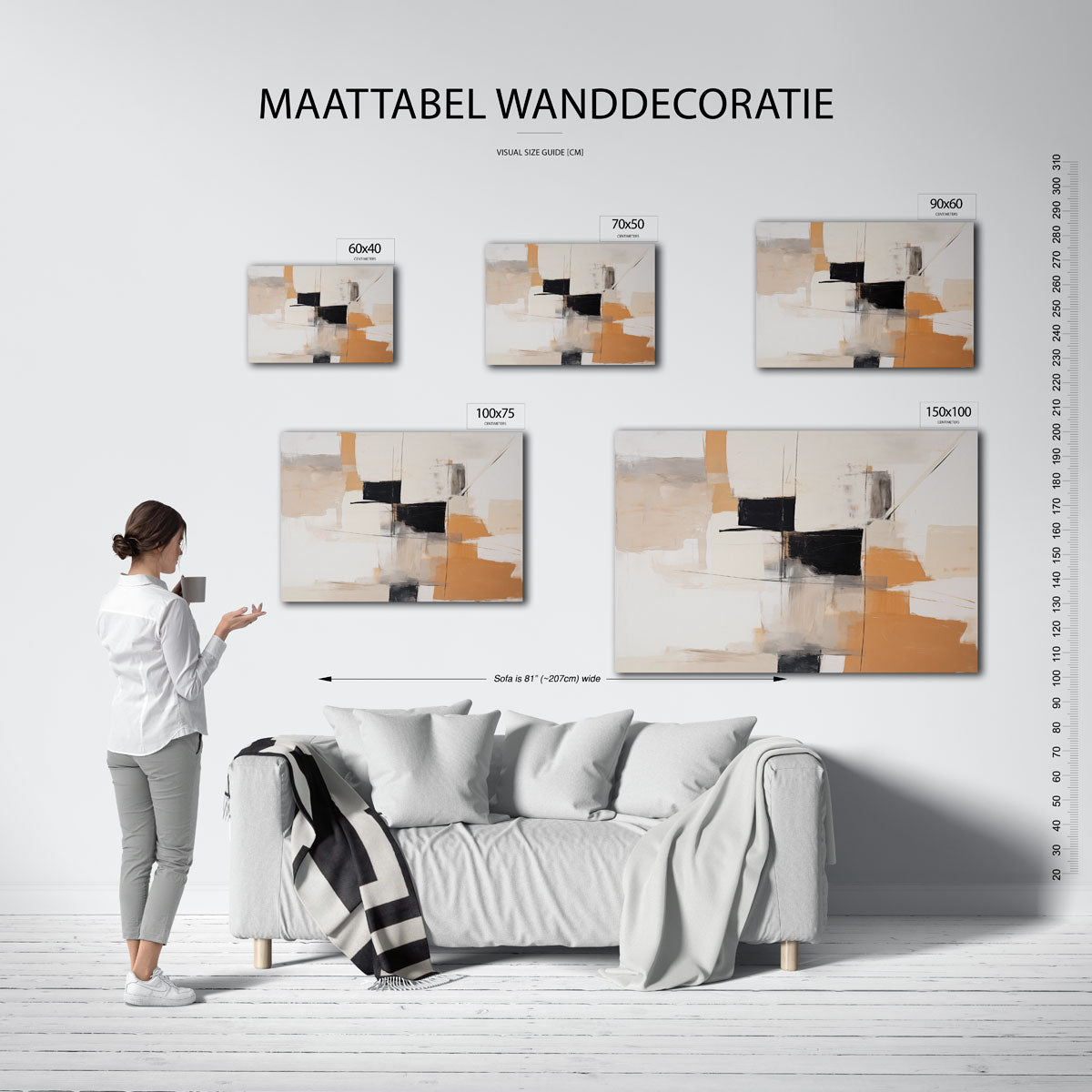 Geometrische compositie Kunstwerk