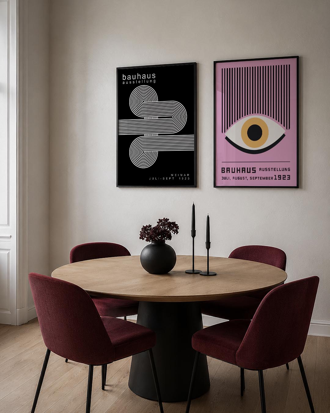 Lijnen en cirkelpatronen Posterset