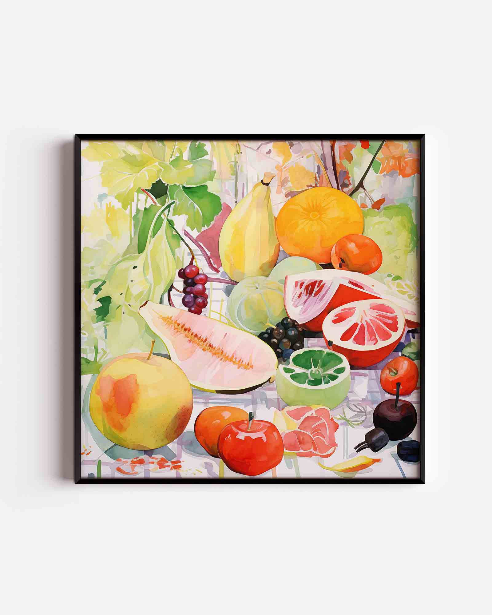 Fruit en bladeren Poster