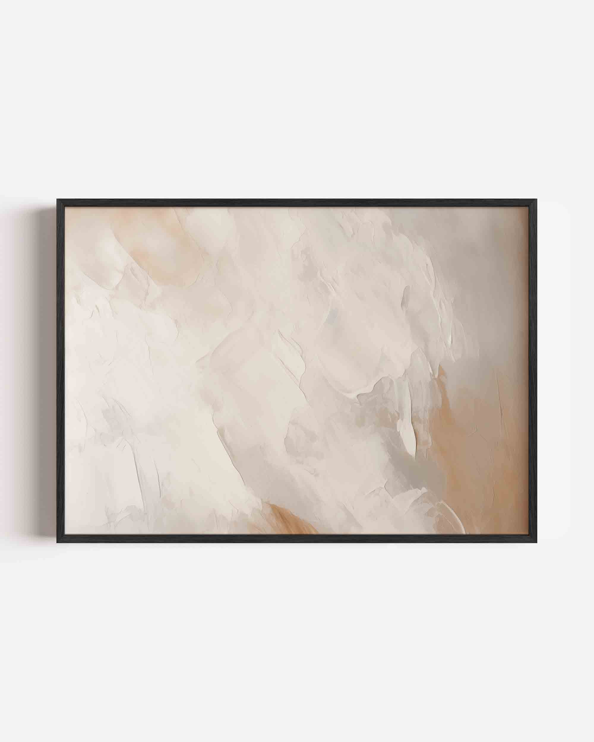 Abstracte beige en witte Poster