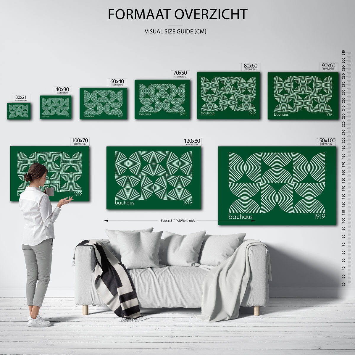 Cirkelpatroon en lijnen Poster