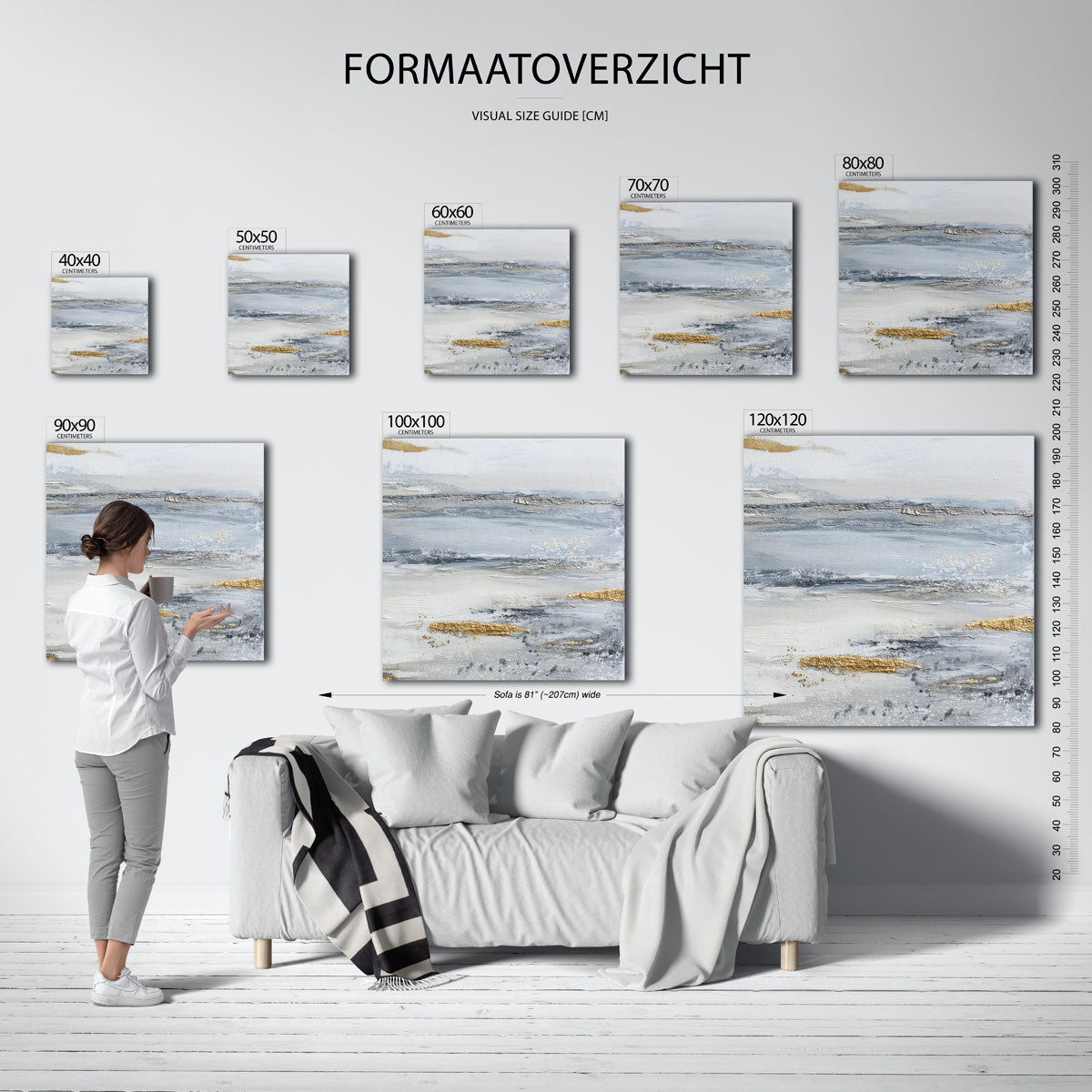 Abstracte landschapsweergave Poster