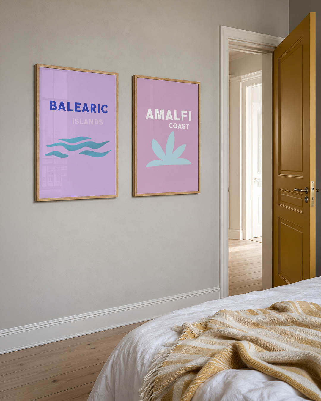 Golvend blauw Posterset