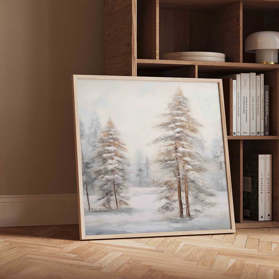 Besneeuwde bomen Poster