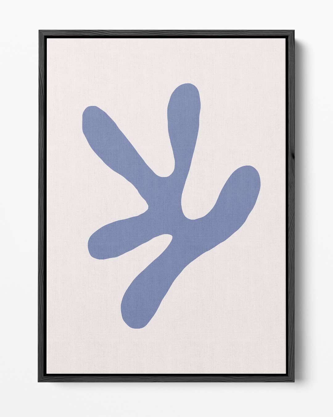 Speelse Blauwe Abstractie Kunstwerk-canvas-dibond-plexiglas-wanddecoratie-WallArtistic
