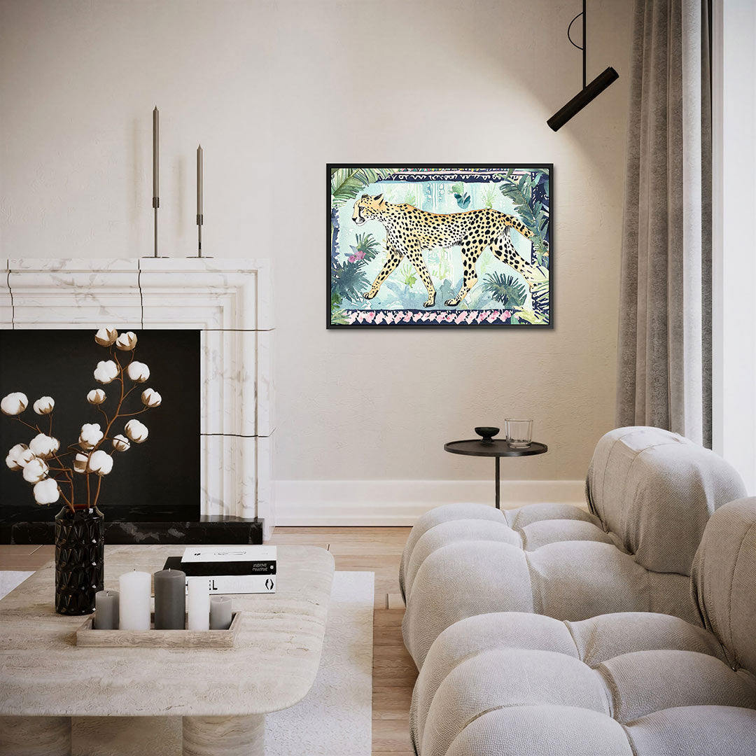 Luipaard in jungle Kunstwerk