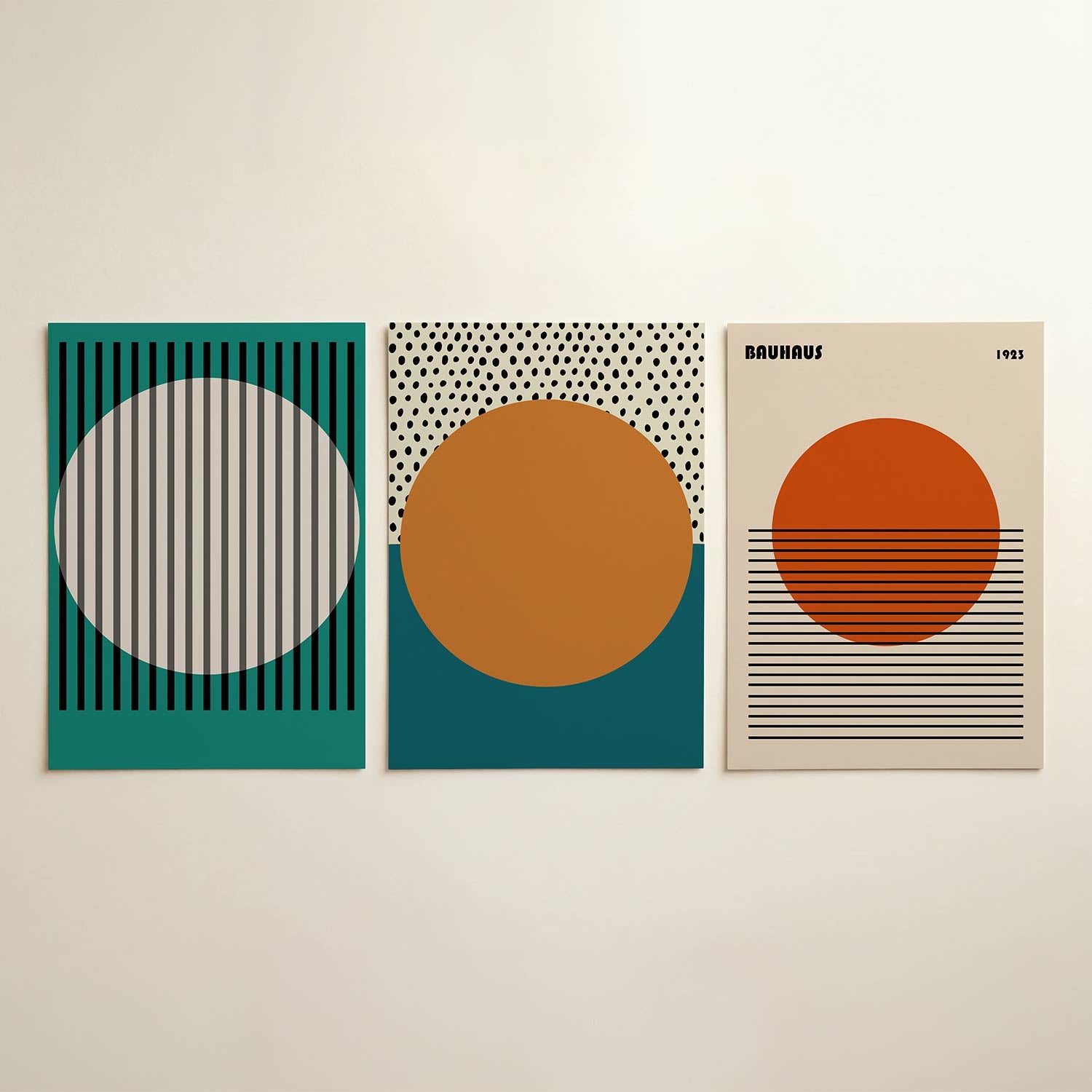 Ovaal en lijnen Posterset