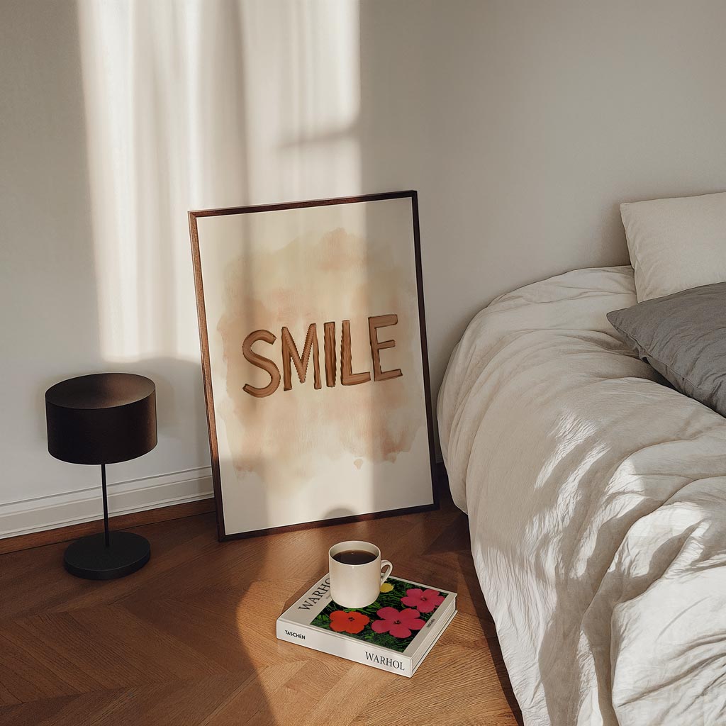Rustieke "Smile" Poster-WallArtistic