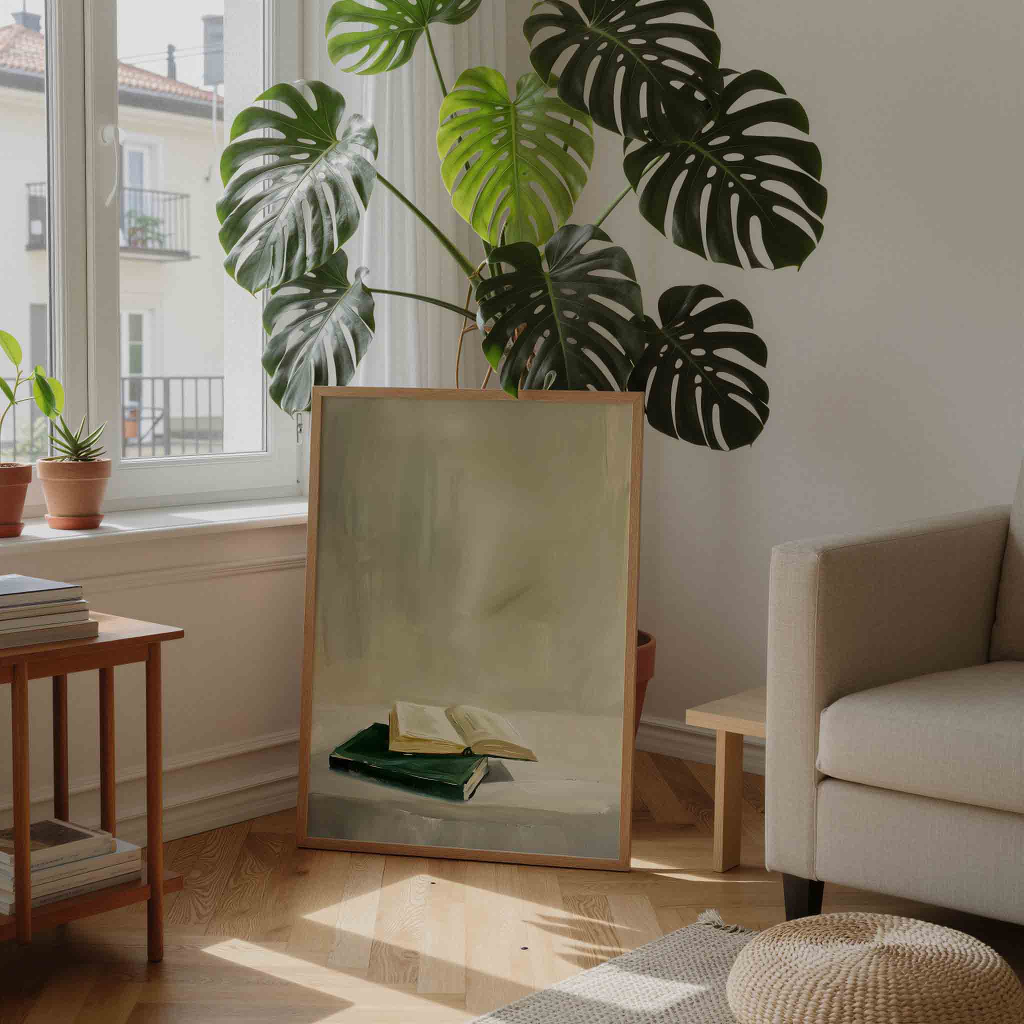Boeken op tafel Poster