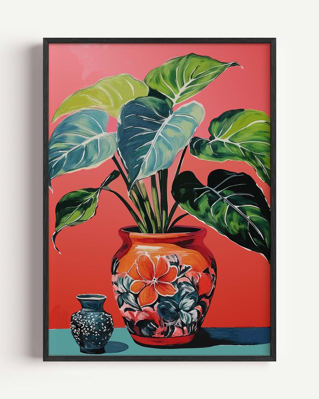 Tropische Bladeren in Stijlvolle Vaas Poster-WallArtistic