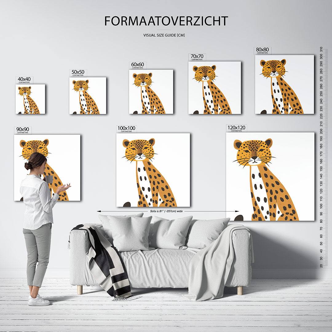Gestileerde luipaard illustratie Kunstwerk