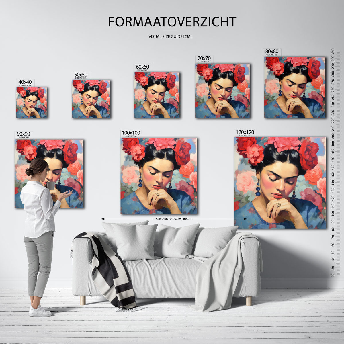 Vrouw met bloemen Poster
