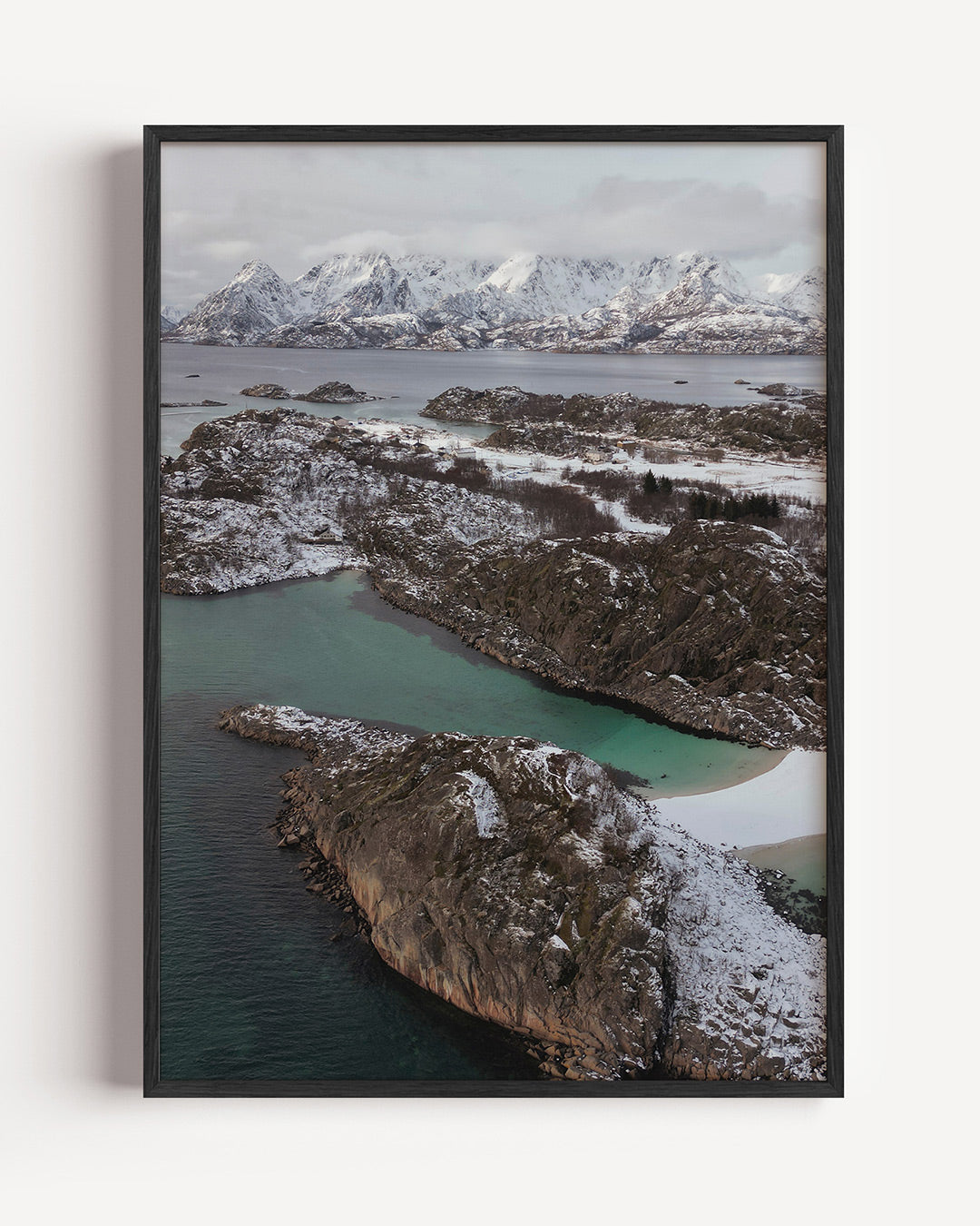 Berglandschap met sneeuw Poster