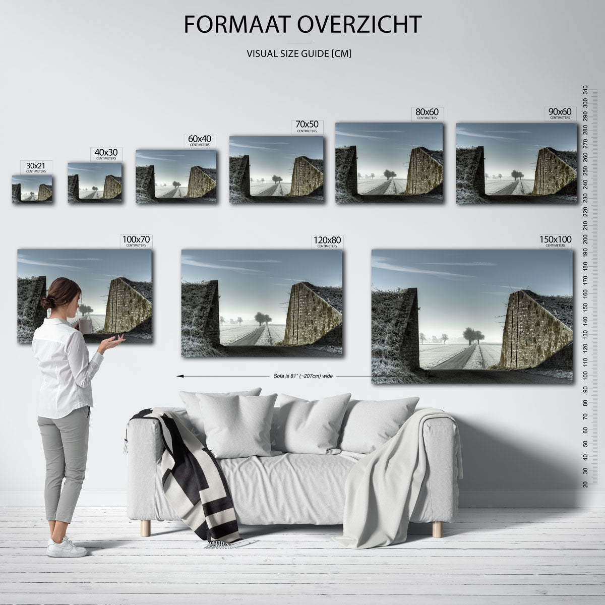 Winterse weg Poster
