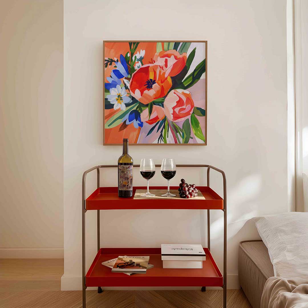 Bloemen en bladeren Poster