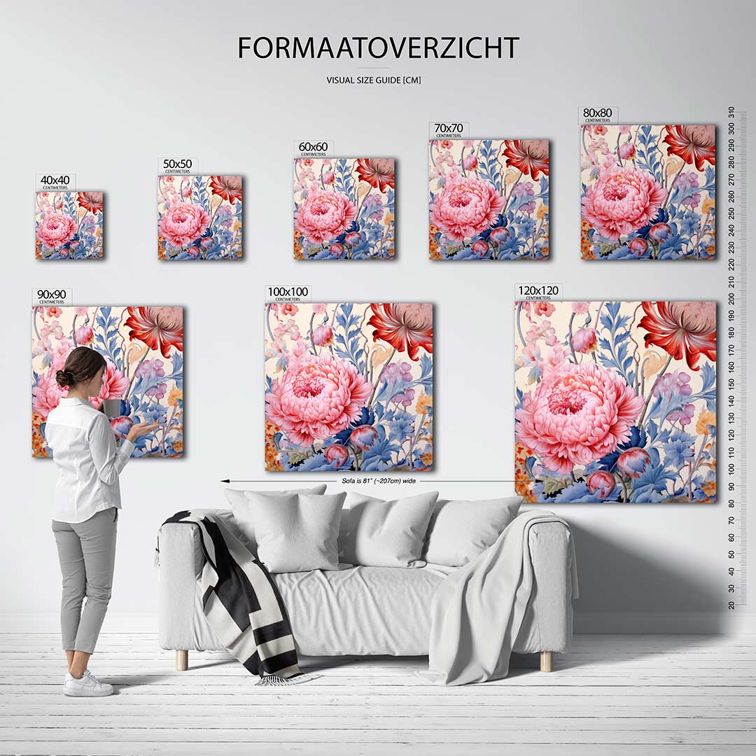 Bloemrijke fantasie Kunstwerk