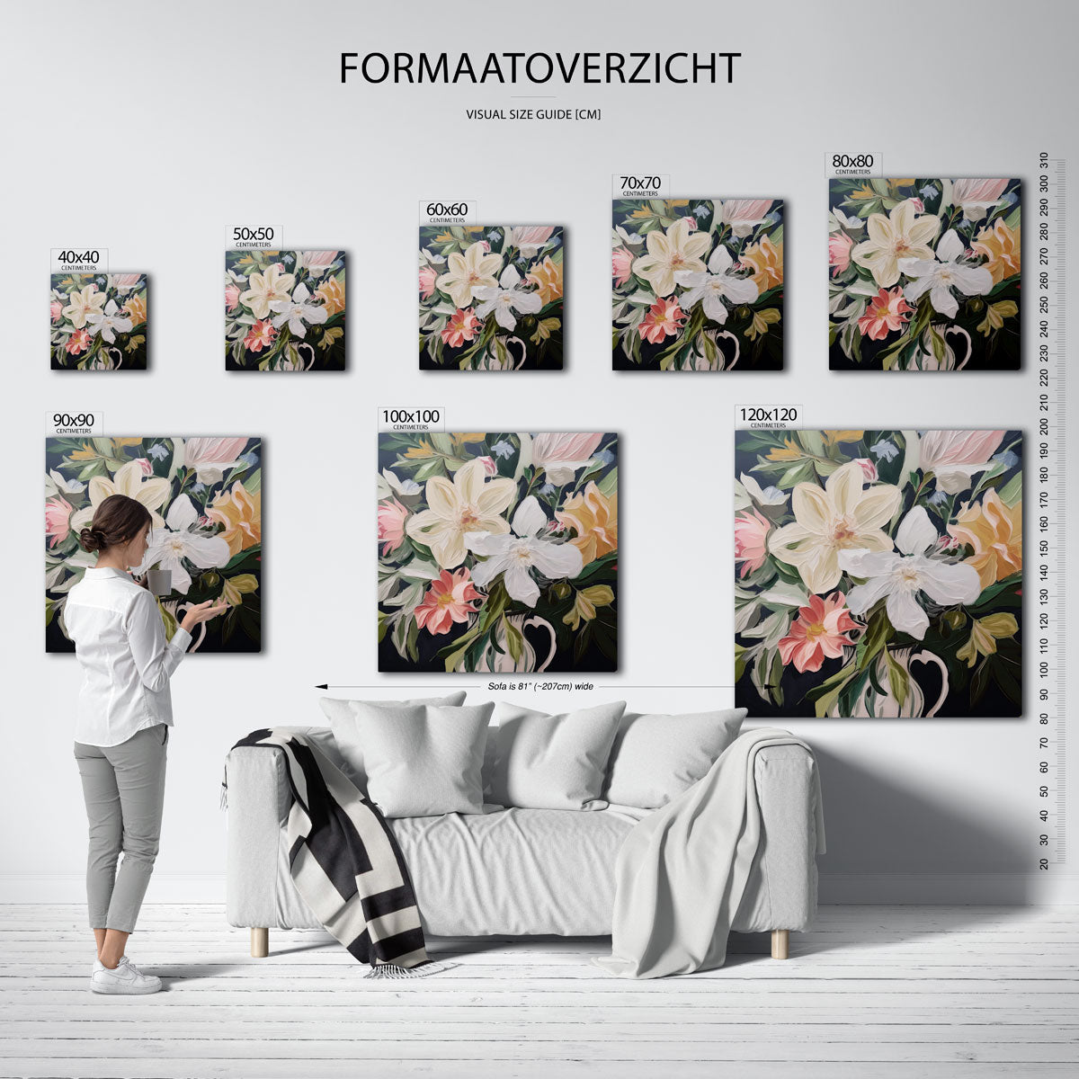 Bloemen in vaas Poster