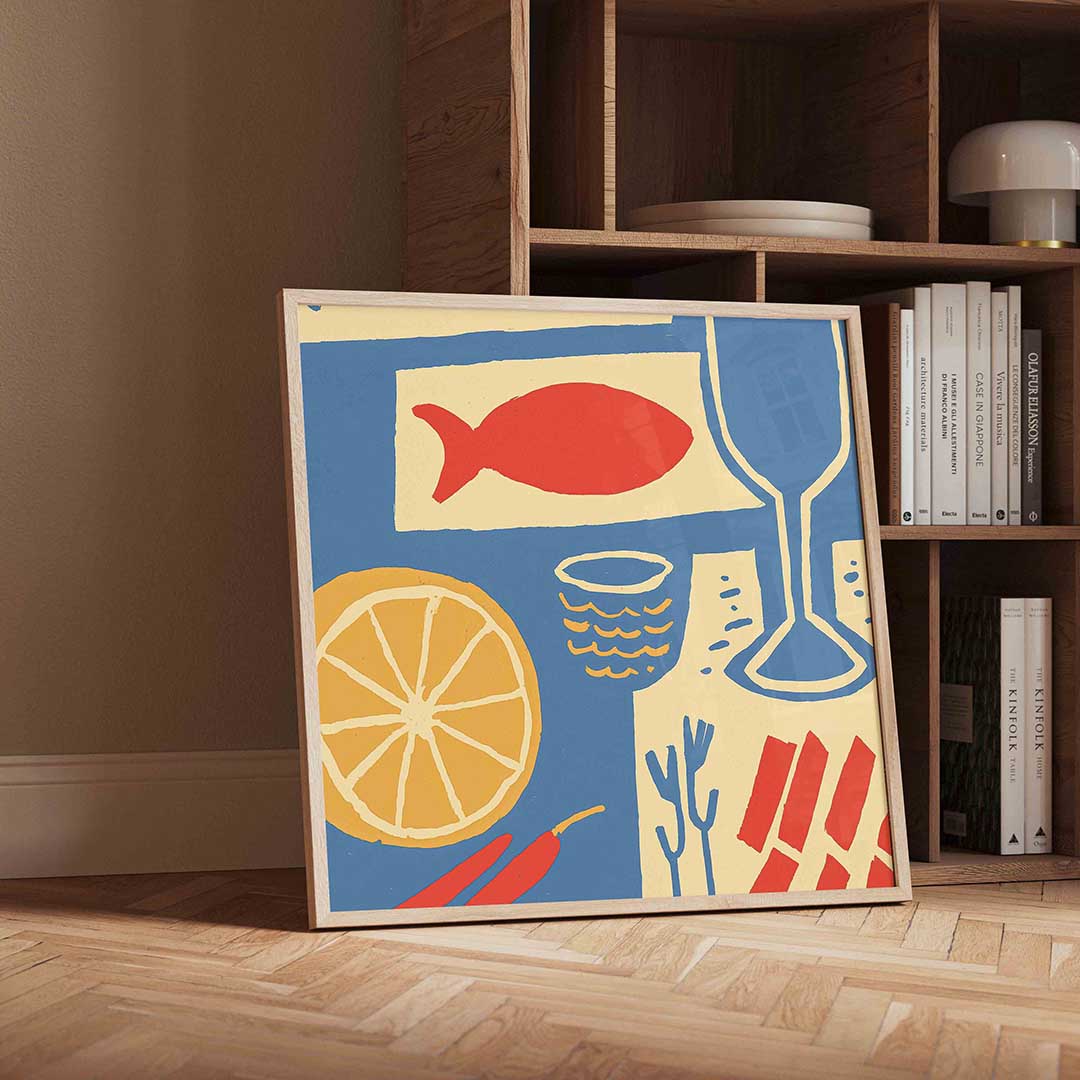 Vis en citrus Poster
