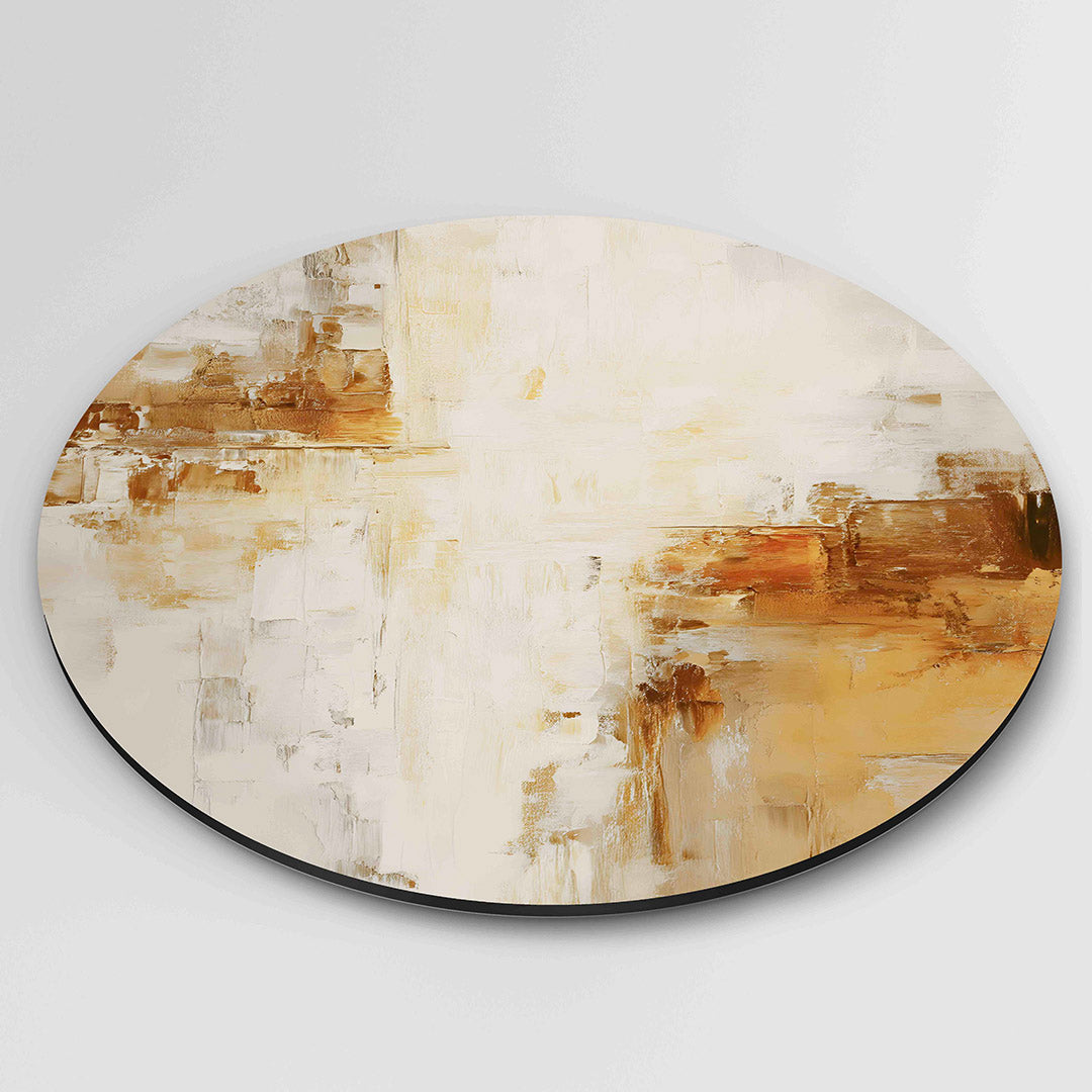 Abstracte beige en bruine Muurcirkel