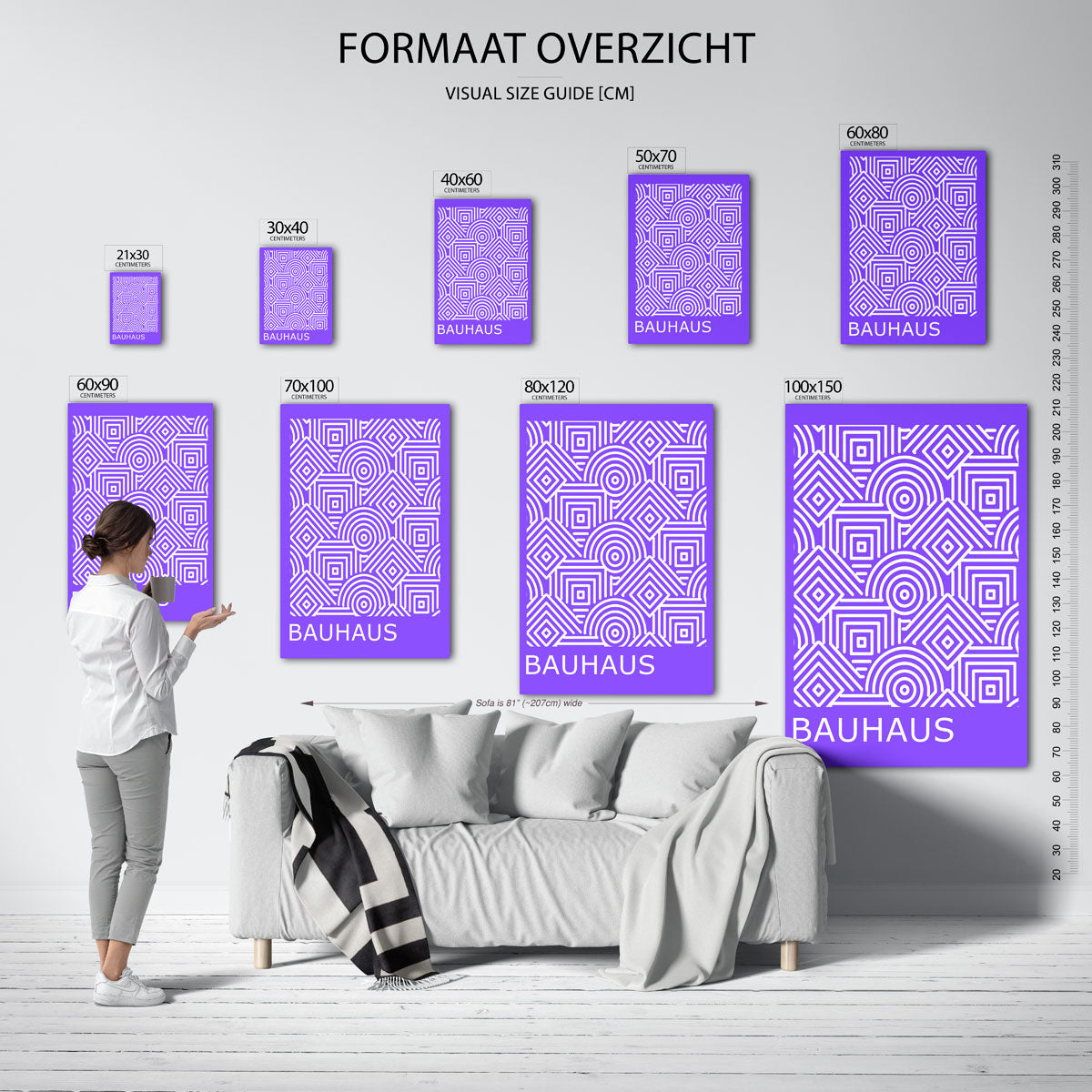 Lijnen en patronen Poster