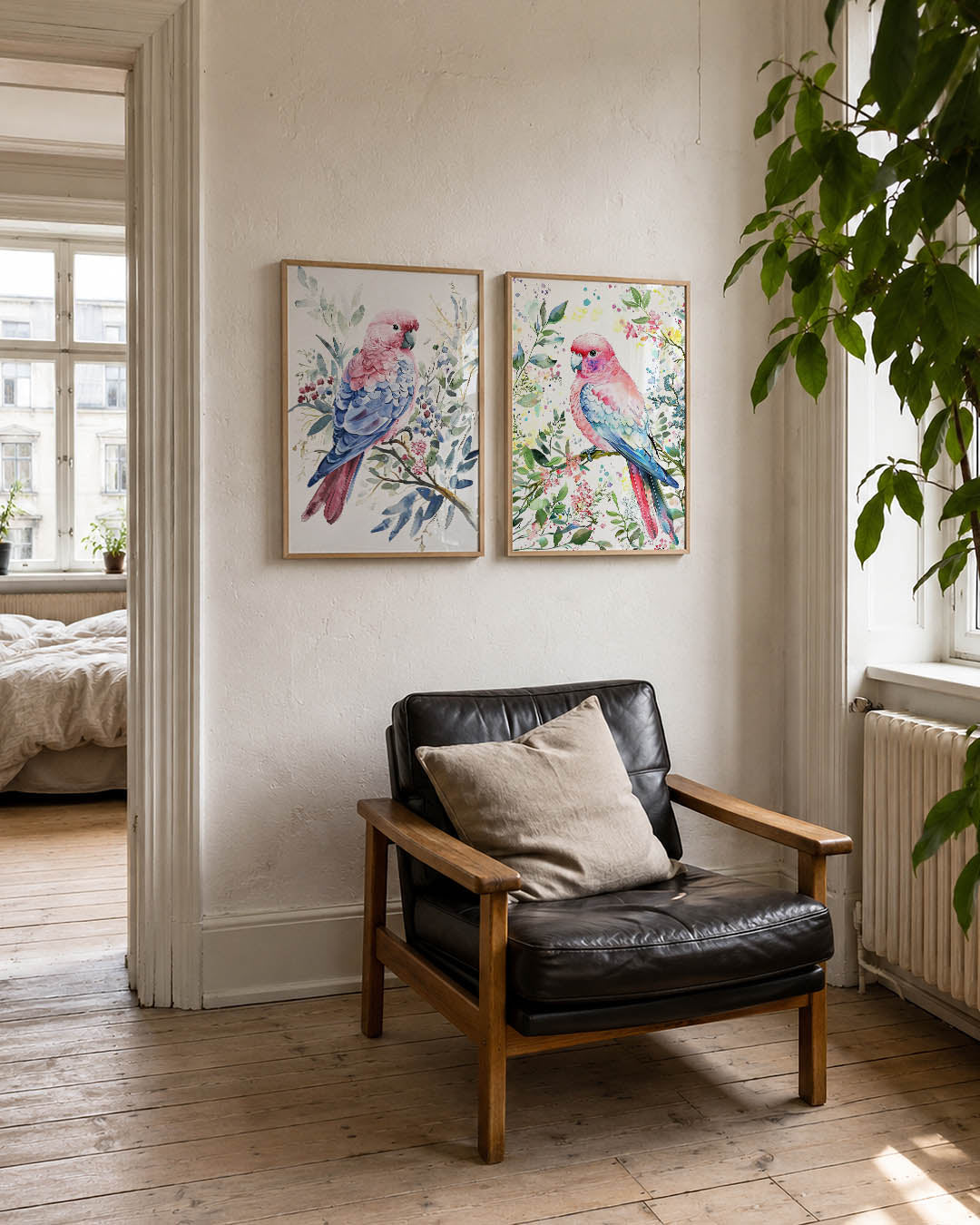 Vogels en bladeren Posterset