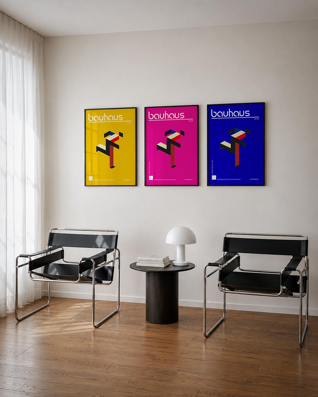 Kleurrijke vormstructuur Posterset