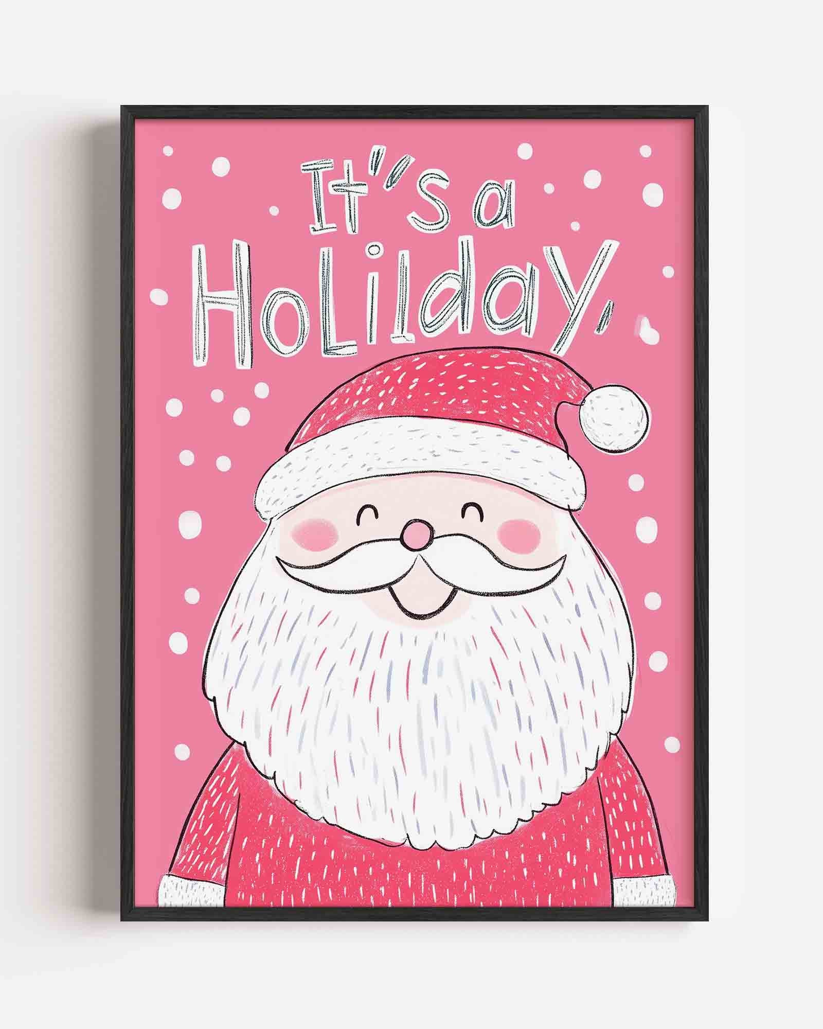 Kerstman met tekst Poster