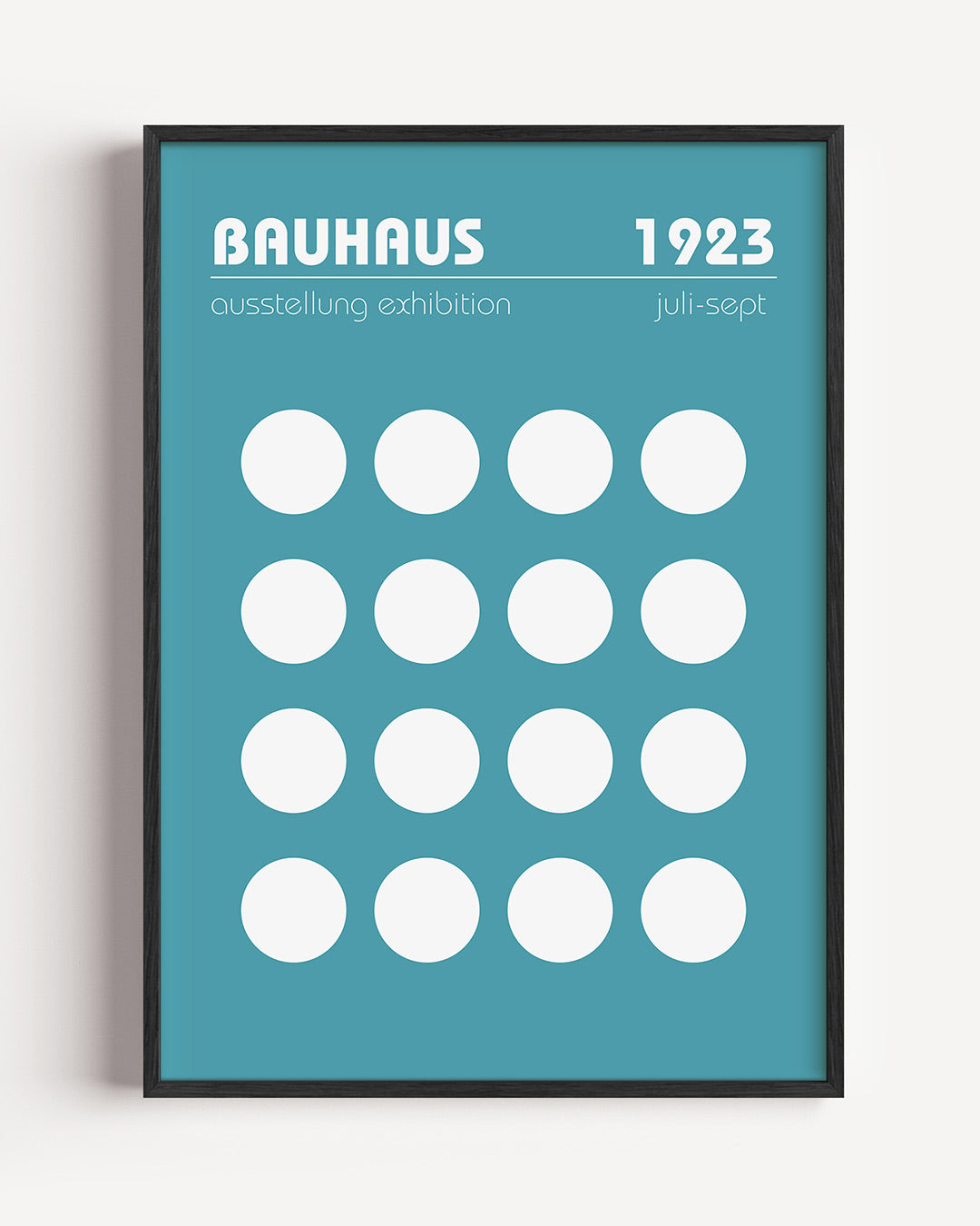 Cirkelpatroon blauw Poster