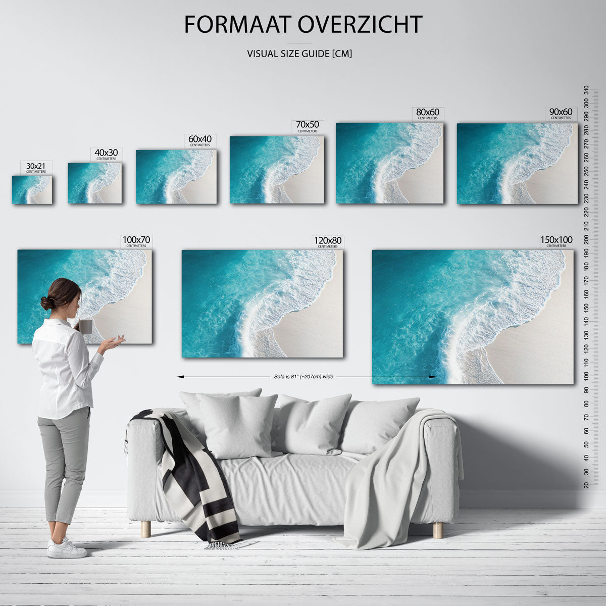 Zee en strand Poster