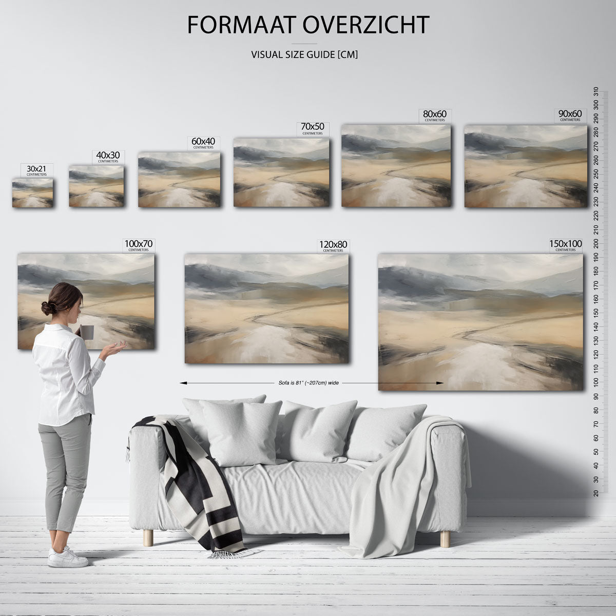Landschap met zachte tinten Poster