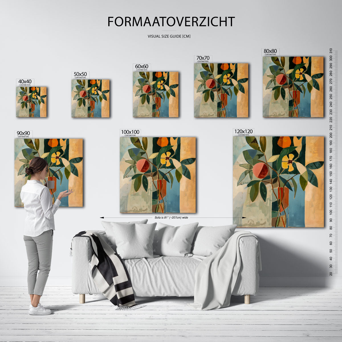 Bloemen en bladeren Poster