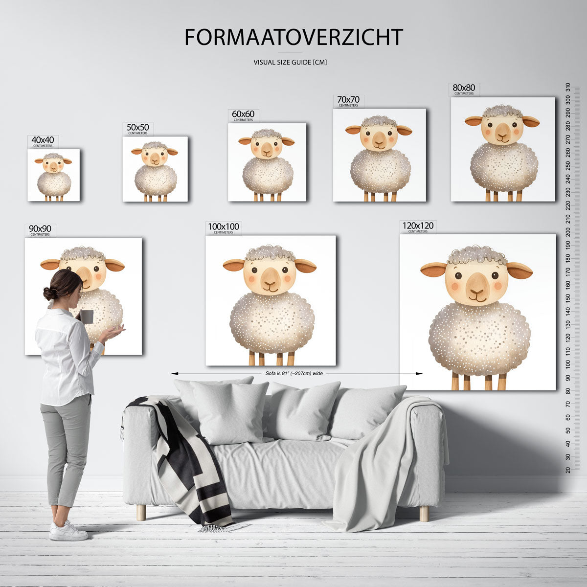 Schattig schaap Poster