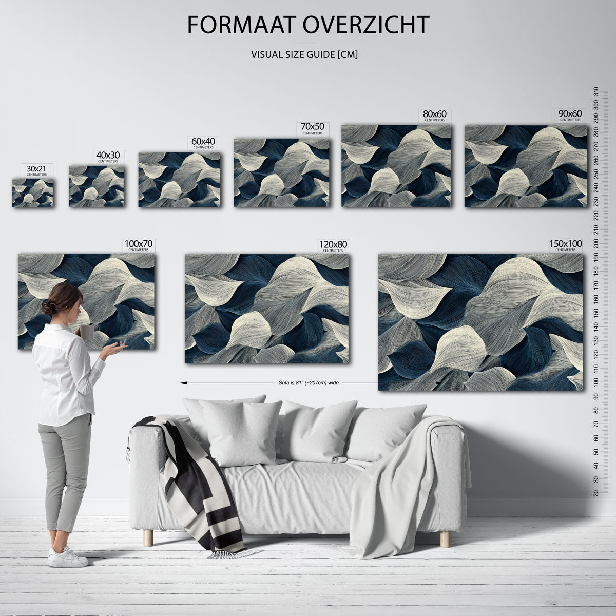 Golvende lijnen Poster