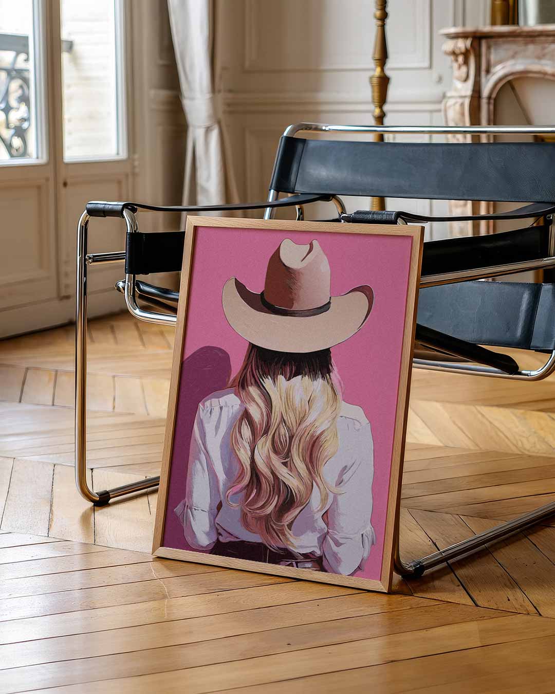 Stijlvolle Cowgirl Poster-WallArtistic