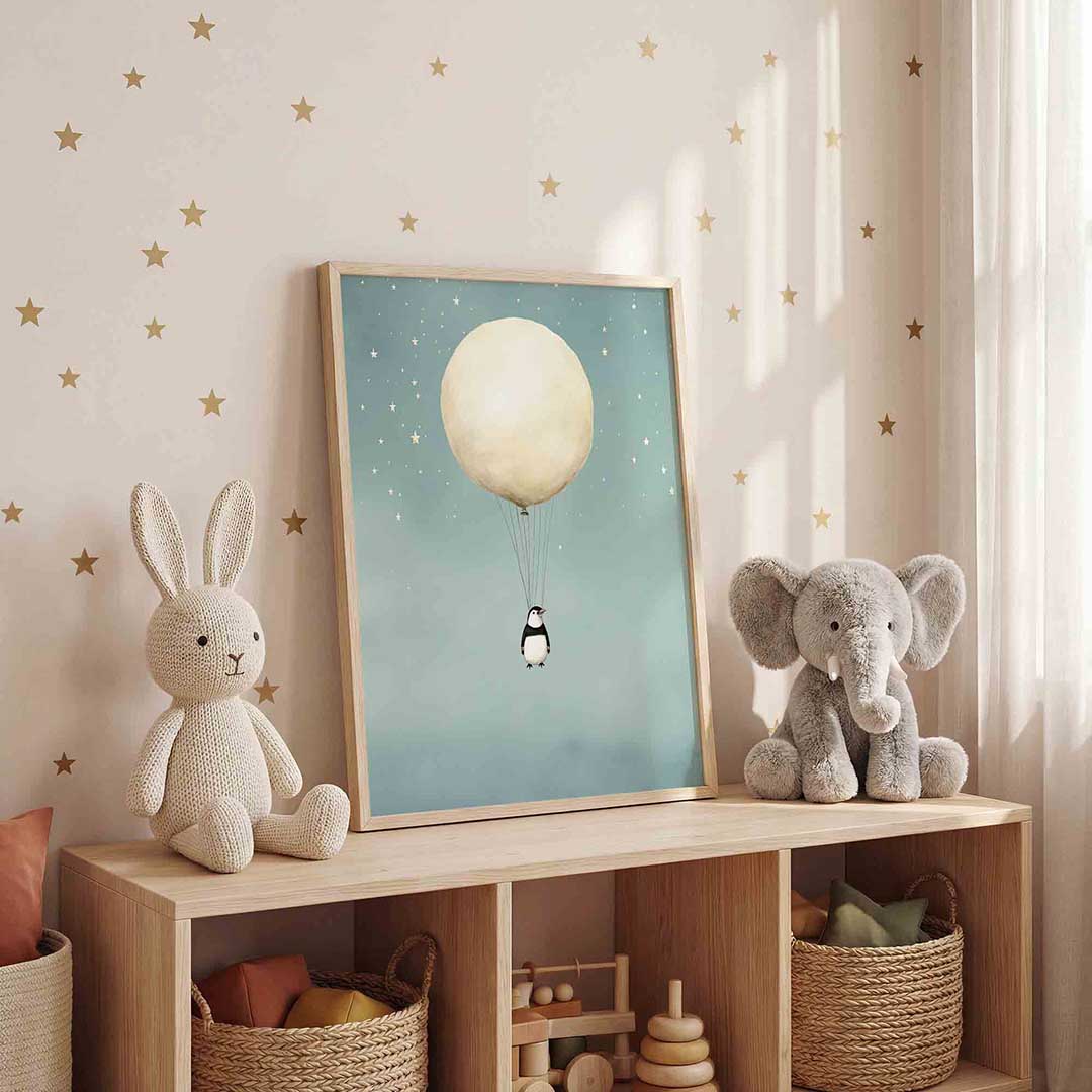 Pinguïn met ballon Poster