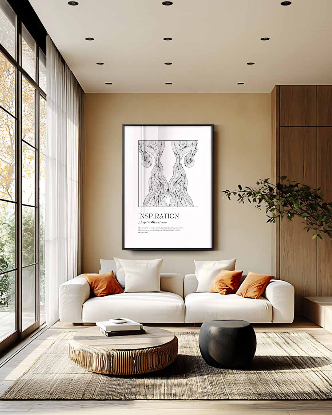 Inspiratie in Lijnen Kunstwerk-canvas-dibond-plexiglas-wanddecoratie-WallArtistic