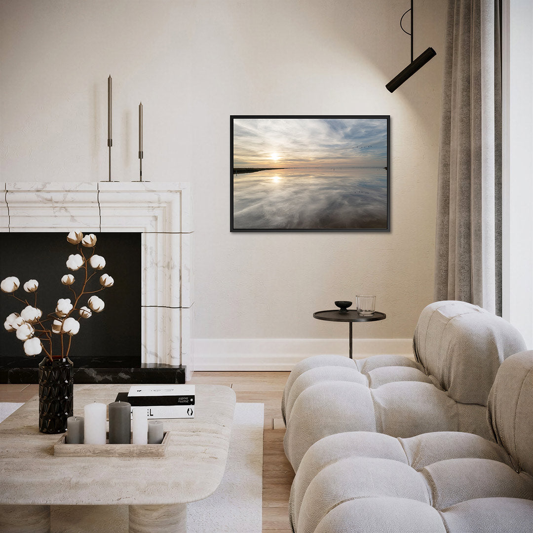 Rustige zonsondergang Kunstwerk