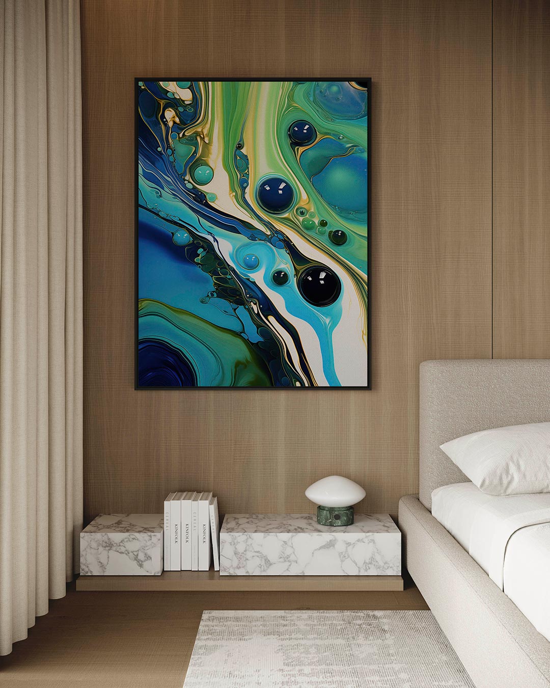 Vloeiende kleurencompositie Kunstwerk