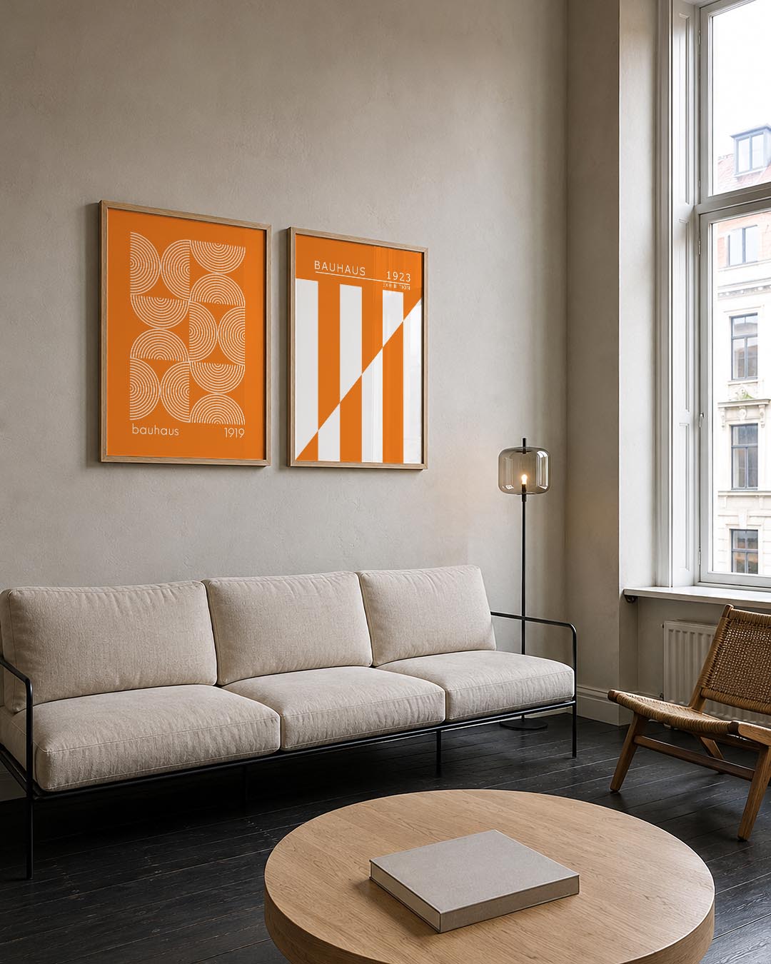 Cirkelritme oranje Posterset