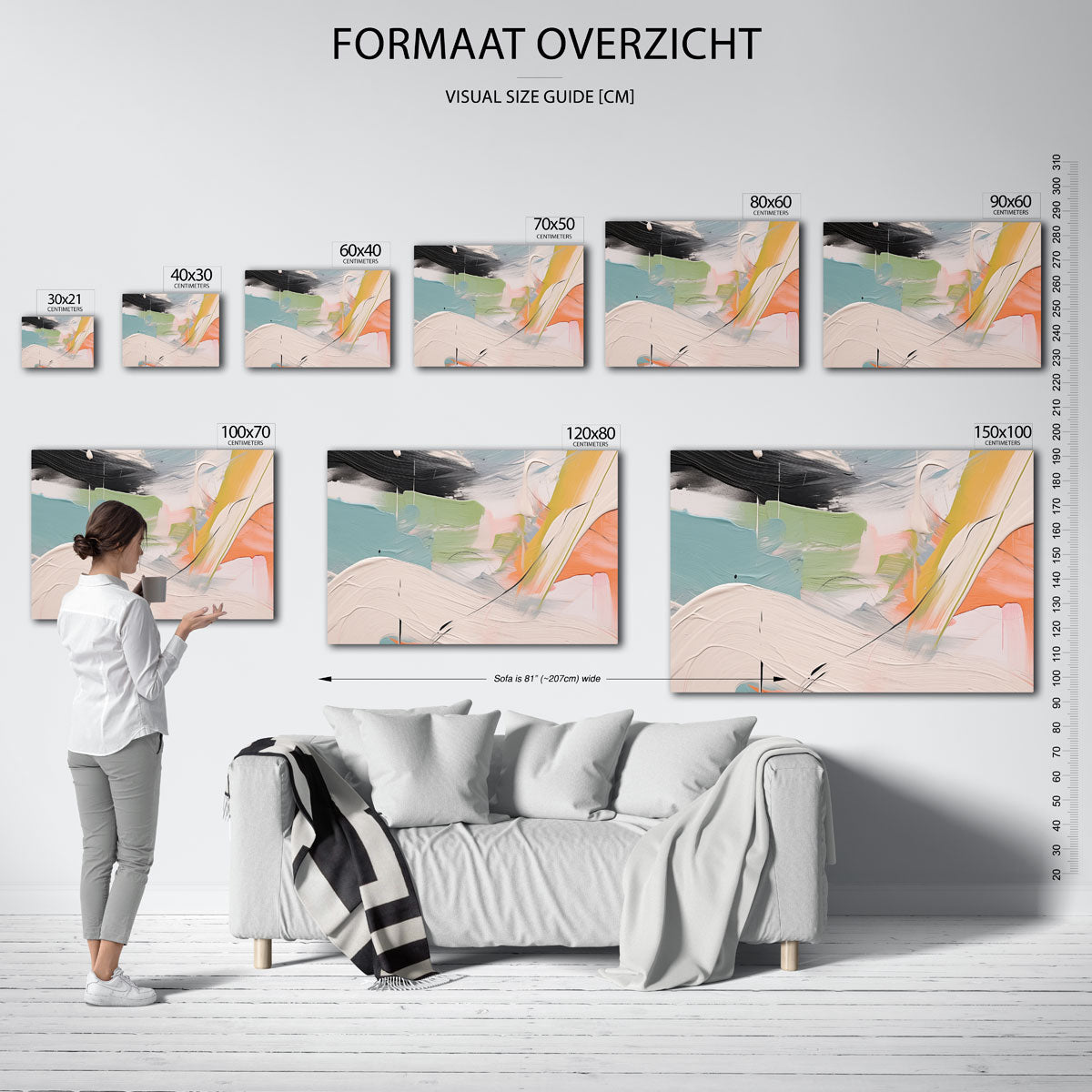 Abstracte kleurencompositie Poster