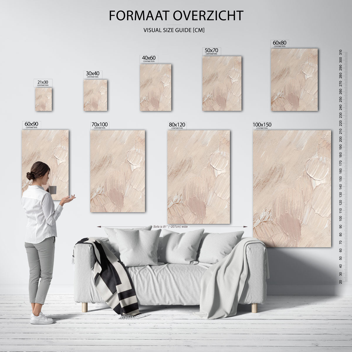 Beige textuur Poster