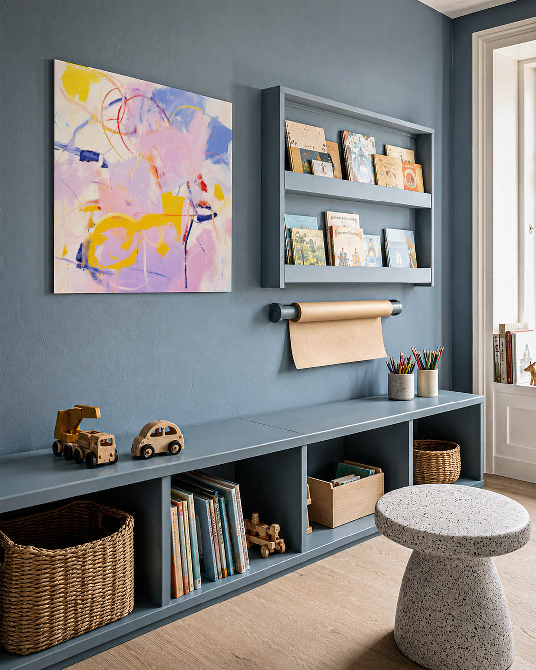 Dynamische kleurenexplosie Kunstwerk