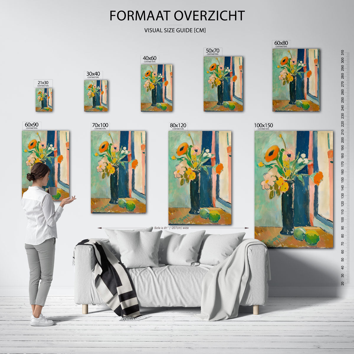 Bloemen in vaas Poster
