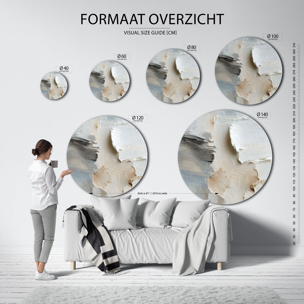 Textuur en lagen Muurcirkel